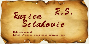 Ružica Selaković vizit kartica